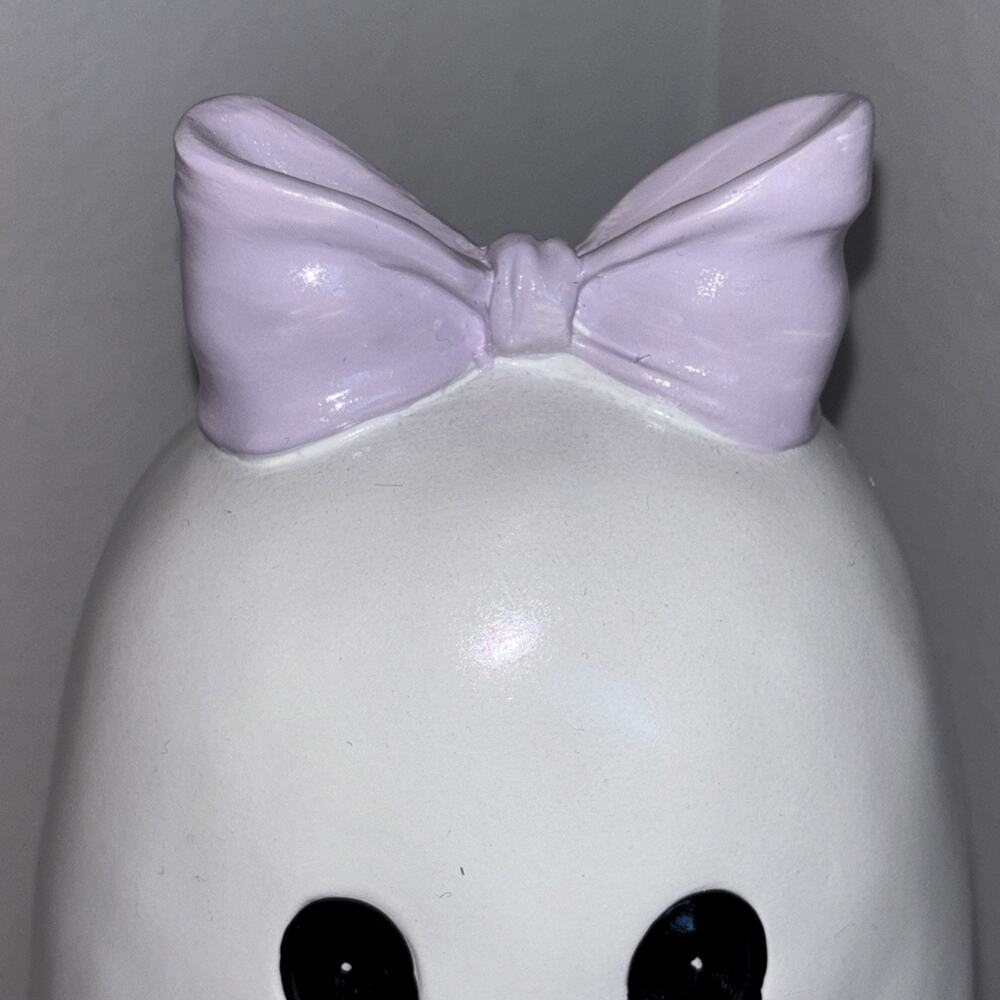 Ghost with Purple Bow and Pastel Cupcakes Summerween Halloween Whimsical NEW - Picture 3 of 4